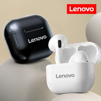 Наушники Lenovo LP40 Bluetooth Беспроводные наушники Слуховые аппараты Наушники-вкладыши Гарнитуры Stereo Fone TWS с микрофоном для спортивного телефона