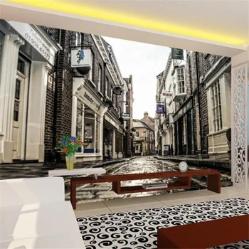 Фотообои wellyu на заказ 3D Старый город Европы, улица, гостиная, спальня, ТВ-фон, декоративная роспись стен, обои для стен