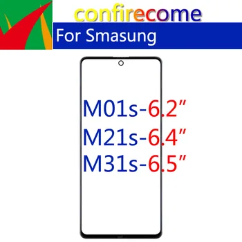 10 шт. \Лот Для Samsung Galaxy M01S M21S M31S Сенсорный Экран Передняя Стеклянная Панель ЖК-Внешний Дисплей Замена Объектива