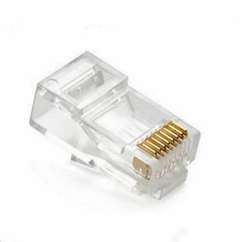 50/100шт кабель Ethernet модульный штекер сетевой разъем RJ-45 подходит для сетевого кабеля UTP Cat5 Cat5e crystal head