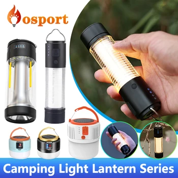 Портативный светодиодный фонарь для палатки, походный фонарь USB Type-C, зарядка 2600 мАч, мощный фонарик, наружное освещение для альпинистских приключений