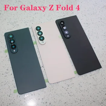 Оригинал Для Samsung Galaxy Z Fold4 5G Z Fold 4 F936B F936U Задняя Задняя Стеклянная Крышка Батарейного Отсека Запасная Часть Корпуса + Объектив камеры