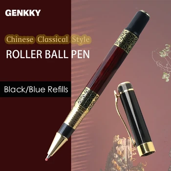Гелевая ручка, металлический ролик, каллиграфия в китайском классическом стиле, подарочная ручка для подписи, канцелярские принадлежности для студентов