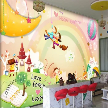 бейбехан обои для стены мультяшная иллюстрация детский сад детская комната изображение wallbackgrou деревня лес картина маслом ТЕЛЕВИЗОР
