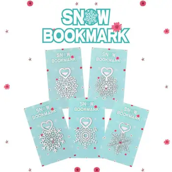 Креативная Милая Металлическая закладка в виде снежинки для книг, скрепки, Закладка, Подарочные Канцелярские принадлежности, Школьные принадлежности, канцелярские принадлежности