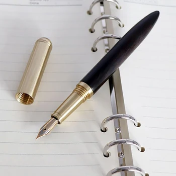 Роскошная брендовая деревянная авторучка с тонким пером 0,5 мм, каллиграфические ручки, Металлическая деревянная подарочная ручка, Канцелярские школьные принадлежности
