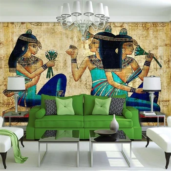 обои на заказ beibehang 3d фрески ручная роспись Европейская древнеегипетская настенная живопись персонаж ТВ фон обои