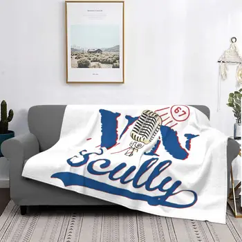 Бейсбольное фланелевое одеяло Vin Scully 67 Потрясающие пледы для дивана в гостиной 125*100 см Покрывало на кровать
