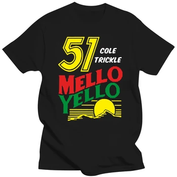 Cole Trickle 51 Мужская черная футболка с логотипом Mello Yello Sports, размер футболки S 3XL, Приталенная футболка большого размера