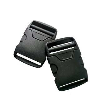 25шт 38 мм 1,5-дюймовые черные пластиковые пряжки с помпоном, регулируемый зажим для сращивания, пряжка для рюкзака, лямки для ремня 2017011101