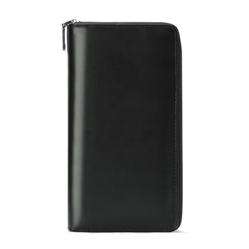 Мужской длинный кошелек из натуральной кожи с RFID-блокировкой, клатч, держатель для кредитных карт, кошельки, деловые журналы, бумажник для блокнота