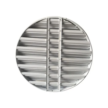 Белая вентиляционная решетка алюминиевая дождезащитная круглая жалюзи по кругу диаметр крышки вентиляционного канала 200-450 мм