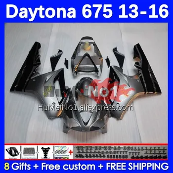 Обвес для Daytona 675 Daytona-675 13 14 15 16 Кузов 195No.0 Daytona675 2013 2014 2015 2016 OEM Полный обтекатель Глянцевый серебристый