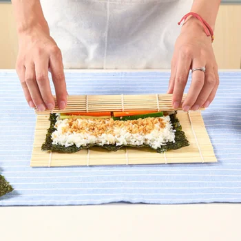 Новый кухонный инструмент для суши из 1 шт., Бамбуковый коврик для раскатки риса 