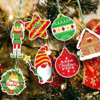 50Pes Стереокартонные Игрушки для Рождественской елки, Рождественские украшения, Рождественское украшение, Рождественская вечеринка, Рождественский Подарок Navidad, Новый 2023 год