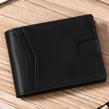 Мужской RFID-кошелек из воловьей кожи, деловой мужской кошелек, ультратонкая сумка для карт