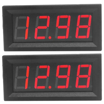 2X 0,56-дюймовый мини-цифровой светодиодный дисплей 4 бита 0-100 В Вольтметр панельный измеритель напряжения тестер