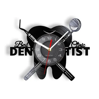 Стоматологическое оборудование Стоматологический кабинет, Настенная вывеска для зубов, Декоративные часы, Виниловая пластинка ортодонта, Настенные часы, Благодарственный подарок медсестры