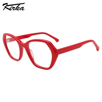 Женские очки Kirka, Ацетатная Геометрическая оправа, Оптические очки по рецепту, широкие очки для женщин WD1404