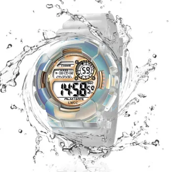 2023, светодиодные цифровые часы для женщин, водонепроницаемые повседневные спортивные часы, Женские прозрачные часы, женские наручные часы Reloj Mujer