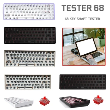 TESTER68, индивидуальный комплект механической клавиатуры, двухрежимная беспроводная Bluetooth 2.4 G с возможностью горячей замены, клавиатура с осью основания вала