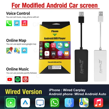 Проводной ключ Carlinkit Apple Carplay Android Auto Carplay Smart Link USB-адаптер для навигации, медиаплеер Mirrorlink