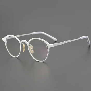 Новая ретро классическая оправа для очков мужские высококачественные оптические очки из чистого титана для чтения при близорукости женские простые персонализированные очки