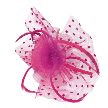 Женская Сетчатая цветочная шифоновая заколка для волос Церковные головные уборы Fascinators Цилиндр Головные уборы для чаепития