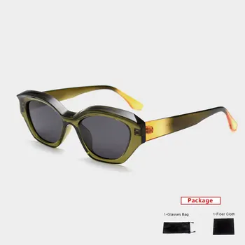 mimiyou Поляризованные солнцезащитные очки в стиле панк, женские Модные солнцезащитные очки Polygon, Мужские Крутые винтажные очки бренда UV400, оттенки очков