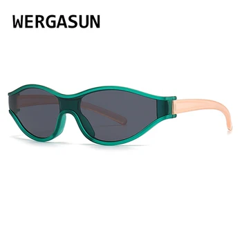 Модные солнцезащитные очки Y2K для женщин и мужчин с обтекаемыми солнцезащитными очками Eyewear UV400 Goggles