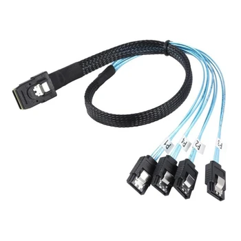 Замена кабеля Mini SAS (Целевой) на 4 SATA (Хостовый) Mini SAS 36Pin (SFF-8087) от штекера до 4 SATA 7Pin от Розетки Оптом