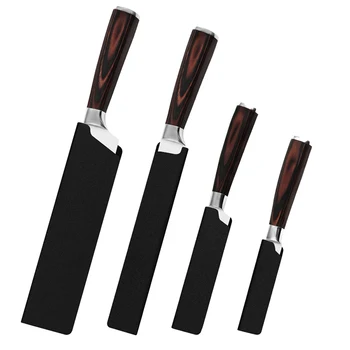 ABS бархатный защитный чехол для лезвия ножа, защитные кромки, черный пластиковый чехол для ножей разных размеров, ножны для кухонных ножей