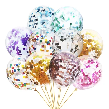 5 шт./лот, сделай сам, 12-дюймовые блестящие конфетти, металлические латексные шары, украшение для свадьбы, дня рождения, детские игрушки, Юбилейные воздушные принадлежности