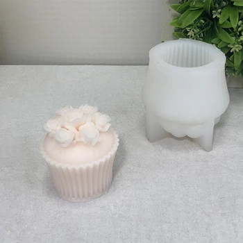 3D-форма для литья кексов из смолы-Домашнее изготовление-Цветочная эпоксидная форма для свадьбы