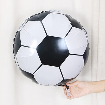 Черные утолщенные футбольные мячи Футбольные латексные шары Украшение вечеринки по случаю дня рождения для детей Детские игрушки Футбольная тематическая вечеринка Globos