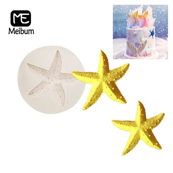Meibum Морская Морская звезда, Тема, Морская Силиконовая Форма, Форма для украшения торта в форме Морской Звезды, Помадка, Шоколад, Инструменты для выпечки