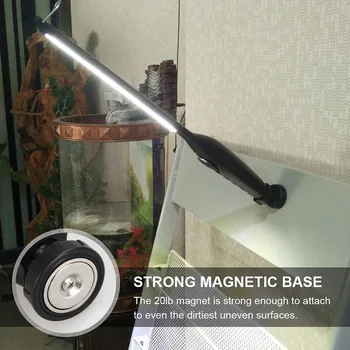 Полоса фонарика COB, USB Перезаряжаемый Рабочий фонарь, Портативный светодиодный инспекционный фонарь с регулируемой яркостью, Аварийный фонарь с магнитом