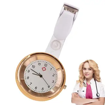 Часы для медсестер, женские часы-клипсы с подсветкой стрелок, кварцевый механизм, Кварцевый механизм для точных подарков медсестре