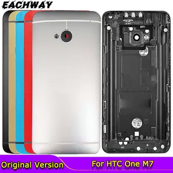 Для HTC one M7 801e 801n Задняя Крышка Батарейного отсека Задняя Крышка корпуса Для HTC ONE M7 Запасные Части для Батарейного отсека