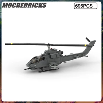 Военный самолет AH-1 Cobra Второй мировой войны, набор строительных блоков, детские игрушки, Рождественские подарки