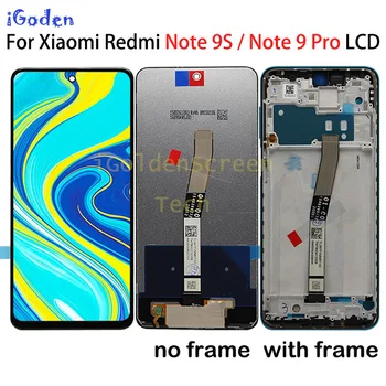Оригинальный Дисплей Для Xiaomi Redmi Note 9S LCD с 10 Касаниями Замена Экрана Для Redmi Note 9S 9 Pro/Max M2003J6A1G M2003J6B2G