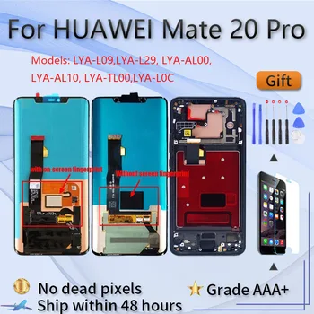 Для HUAWEI Mate 20 Pro LYA L09 L29 AL10 L0C ЖК-экран в сборе с сенсорным стеклом передней панели, оригинальный черный синий сумеречно-зеленый