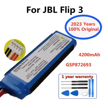 2023 года 4200 мАч Оригинальная Аккумуляторная Батарея Для JBL Flip3 Flip 3 Беспроводной bluetooth динамик Bateria GSP872693 P763098 03