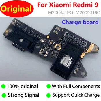 100% Оригинальная Зарядная Плата USB Для Xiaomi Redmi 9 Redmi9 Зарядный Порт Док-станция Разъем Замена Гибкого Кабеля Микрофона