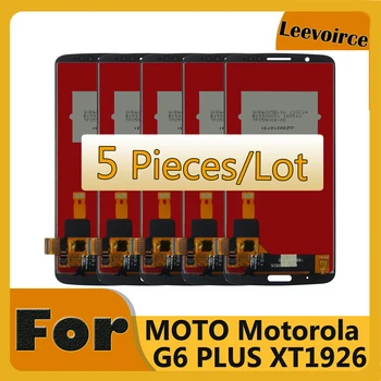 Оптовая продажа 5 шт Для Motorola Moto G6 Plus XT1926 XT1926-5 XT1926-8 ЖК-Дисплей С Заменой Дигитайзера Сенсорного Экрана В сборе