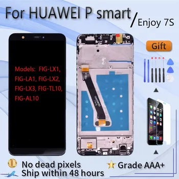 Для HUAWEI P smart/Enjoy 7S FIG LX1 LA1 LX2 LX3 TL10 AL100 ЖК-экран в сборе с сенсорным стеклом передней панели, оригинальный черный Белый