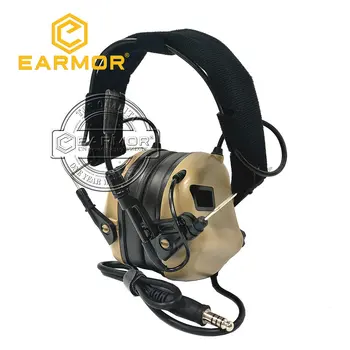 EARMOR M32 MOD4 TAN, Тактическая гарнитура, Наушники для защиты слуха, наушники для стрельбы с микрофоном, усиление звука 2