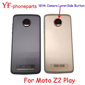 Высококачественный Металлический Материал AAAA Для Motorola Moto Z2 Play Back Крышка Батарейного Отсека С Объективом Камеры + Запчасти Для Ремонта Корпуса Боковой Кнопки