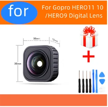 Подлинный оригинальный Max Lens Mod Сверхширокоугольный цифровой объектив с разрешением 155 FOV для Gopro HERO11 10 Black/HERO9 Black Аксессуар для камеры