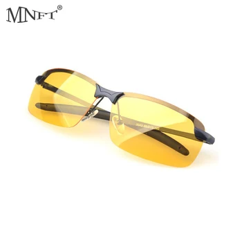 Модные мужские очки MNFT в серебристо-черной оправе из сплава для вождения, спорта на открытом воздухе, рыбалки, очки ночного видения